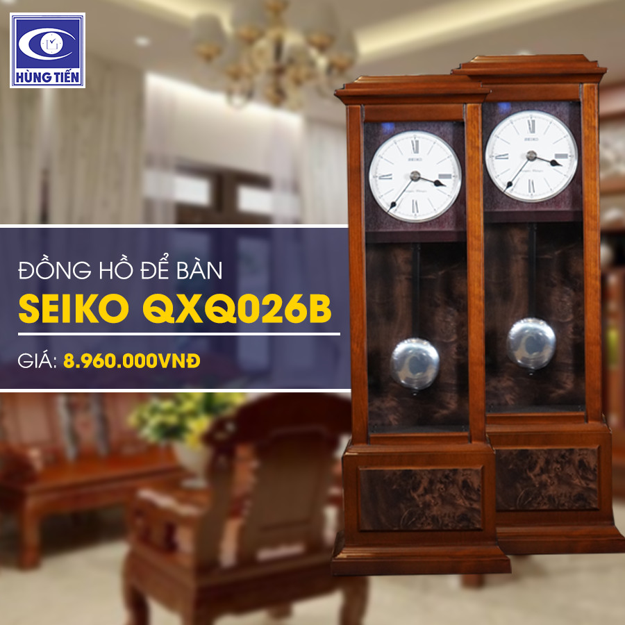 Đồng hồ để bàn Seiko QXQ026B - Tôn lên sự sang trọng của không gian