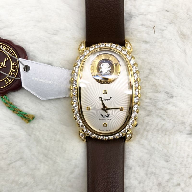 Đồng hồ đính đá Swarovski cho phái đẹp - Ogival OG380-34DLK-GL-T