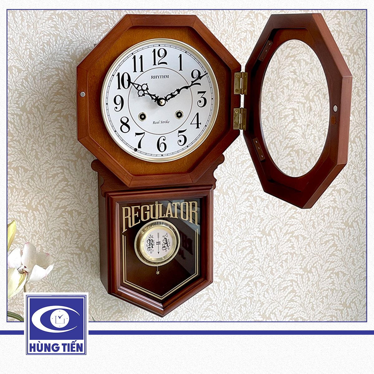Đồng hồ treo tường Rhythm CMJ586NR06: Vẻ đẹp sang trọng và cổ điển 