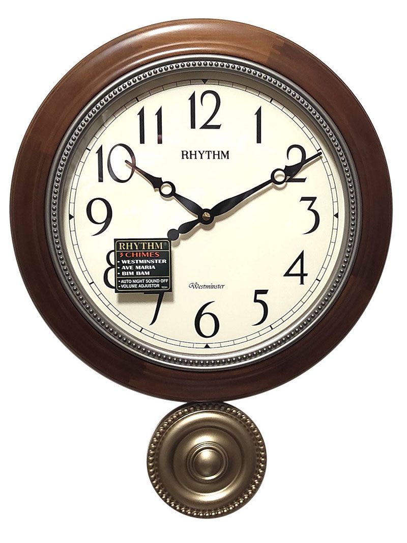 Rhythm CMJ549NR06 - Đồng hồ treo tường quả lắc độc đáo