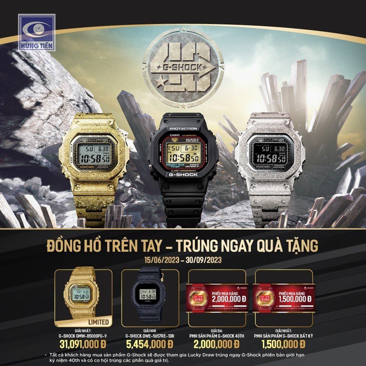 Đồng hồ trên tay - Trúng ngay quà tặng cùng G-Shock tại Hùng Tiến 